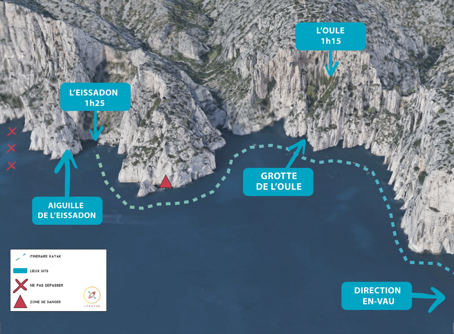 Parcours 5 Calanques Lokayak